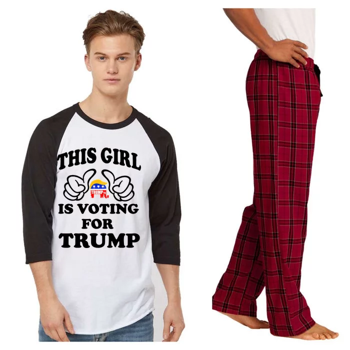 This Girl Is Voting For Trump Raglan Sleeve Pajama Set