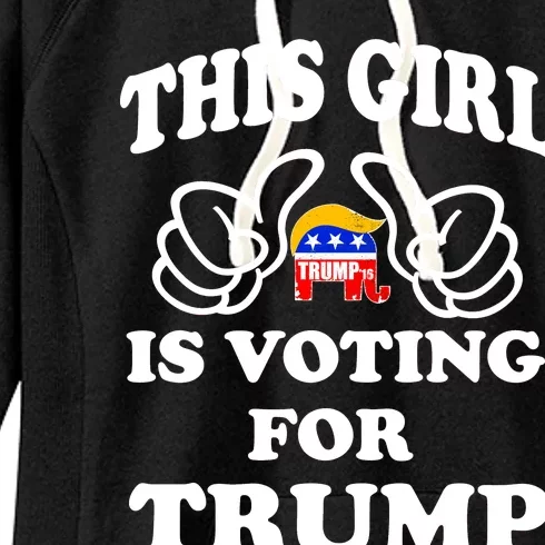 This Girl Is Voting For Trump Women's Fleece Hoodie