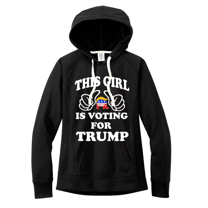 This Girl Is Voting For Trump Women's Fleece Hoodie