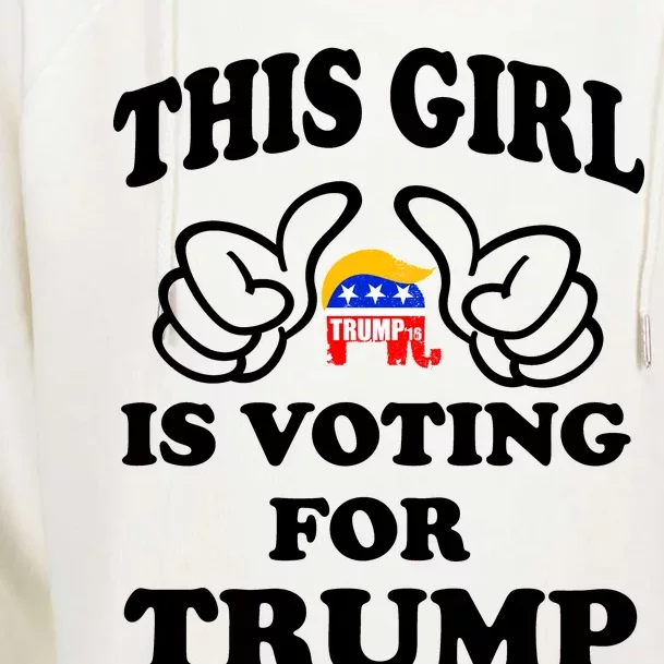 This Girl Is Voting For Trump Womens Funnel Neck Pullover Hood