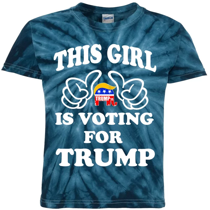 This Girl Is Voting For Trump Kids Tie-Dye T-Shirt