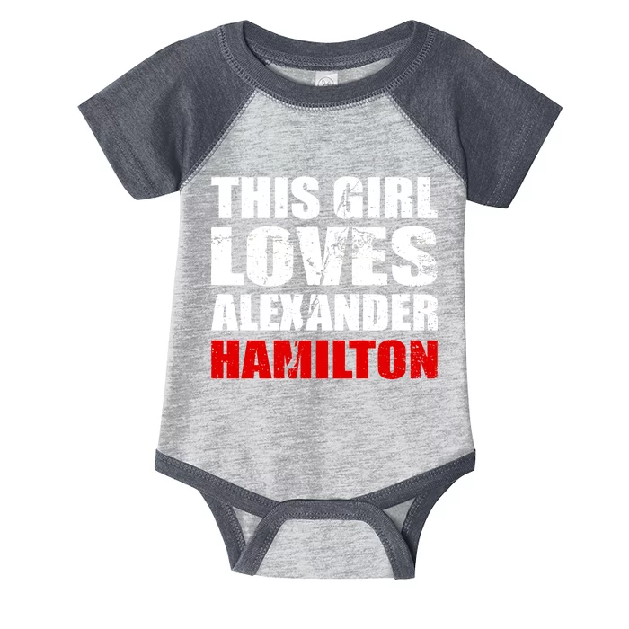 This Girl Loves Alexander Hamilton Infant Baby Jersey Bodysuit