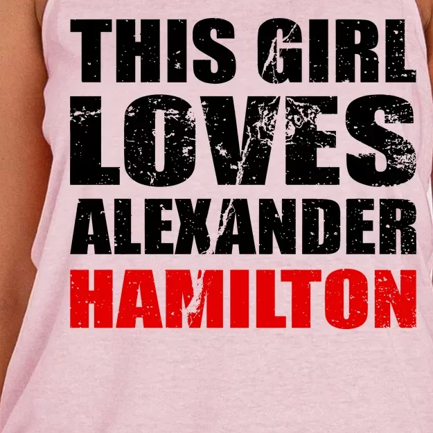 This Girl Loves Alexander Hamilton Women's Knotted Racerback Tank