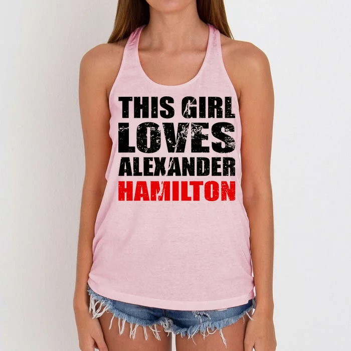 This Girl Loves Alexander Hamilton Women's Knotted Racerback Tank