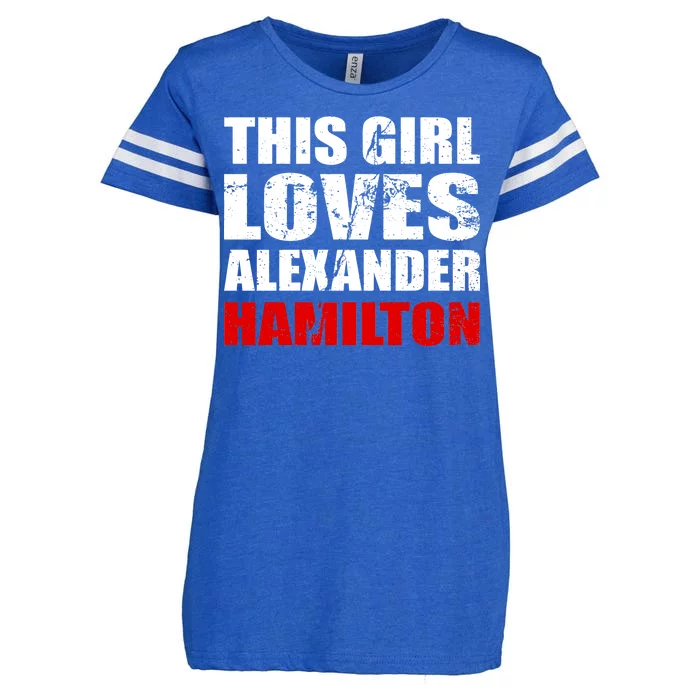 This Girl Loves Alexander Hamilton Enza Ladies Jersey Football T-Shirt