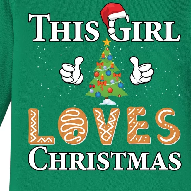 This Girl Loves Christmas Baby Long Sleeve Bodysuit