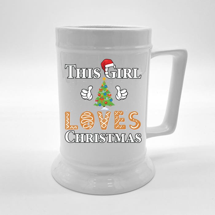 This Girl Loves Christmas Front & Back Beer Stein