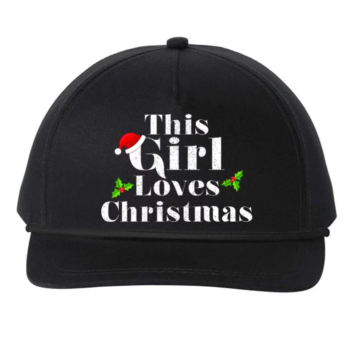 This Girl Loves Christmas Cute Snapback Five-Panel Rope Hat