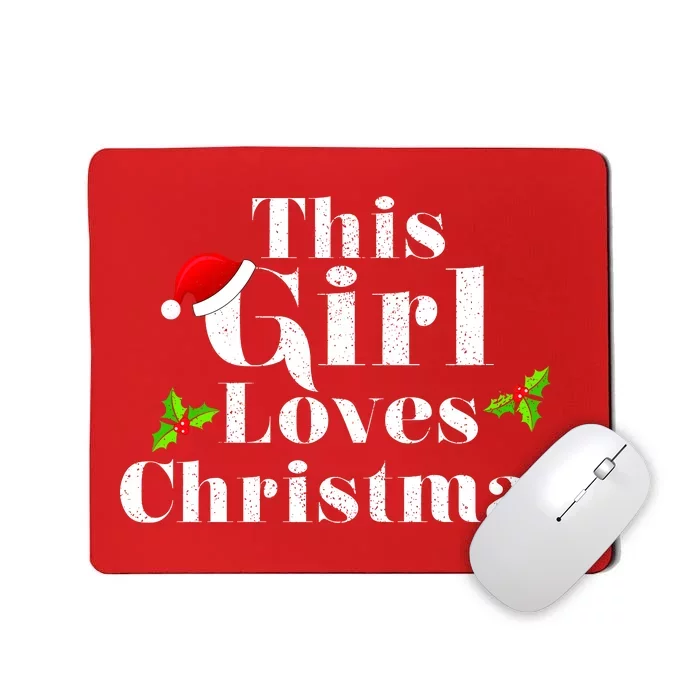 This Girl Loves Christmas Cute Mousepad