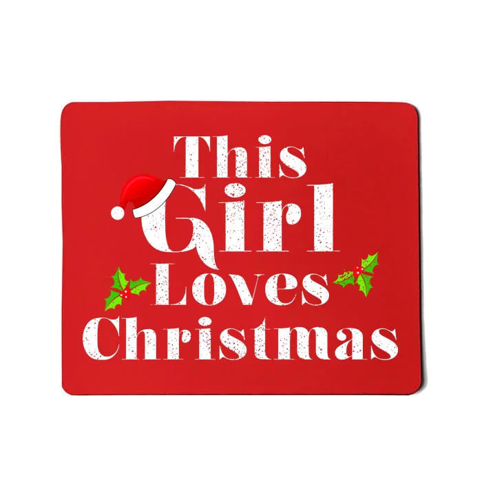 This Girl Loves Christmas Cute Mousepad