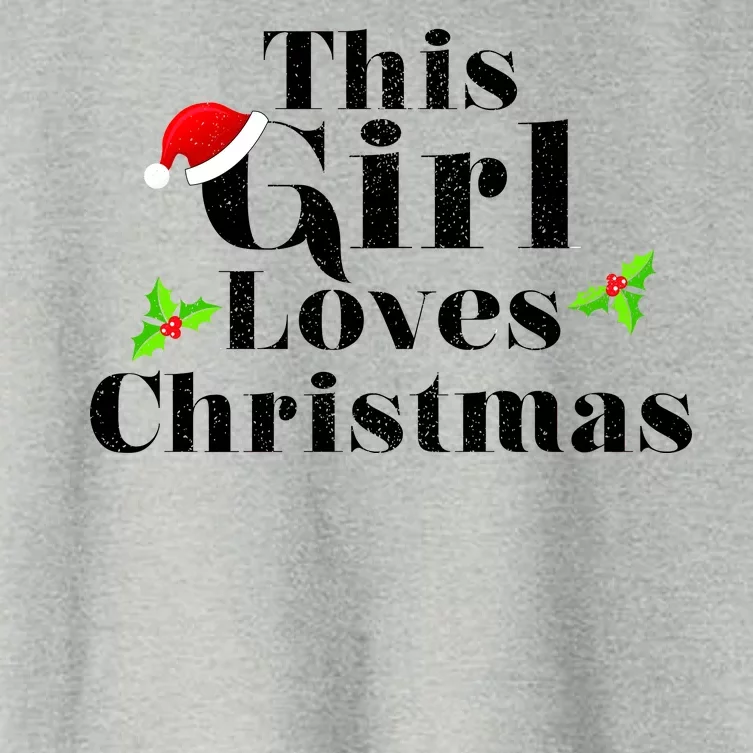 This Girl Loves Christmas Cute Women's Crop Top Tee