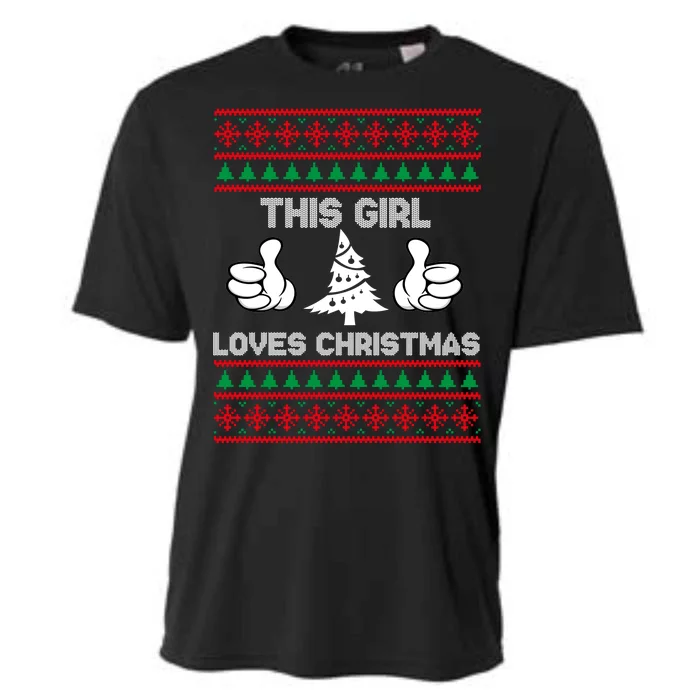 This Girl Loves Christmas Ugly Christmas Cooling Performance Crew T-Shirt