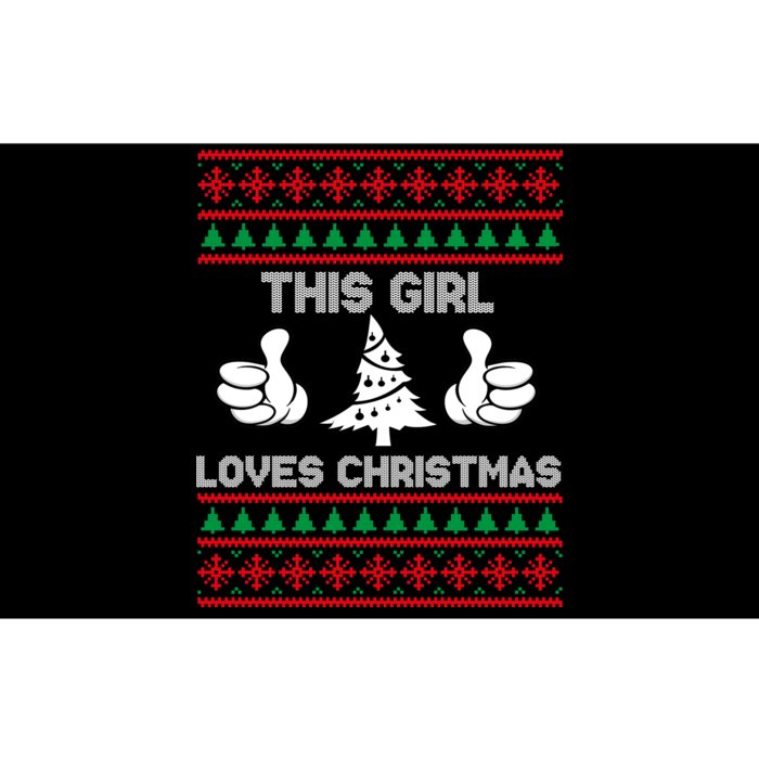 This Girl Loves Christmas Ugly Christmas Bumper Sticker