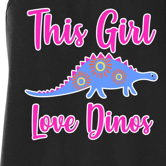 This Girl Loves Dino Women's Racerback Tank