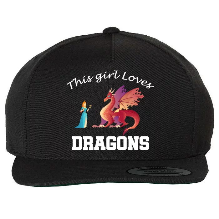 This Girl Loves Dragons Wool Snapback Cap