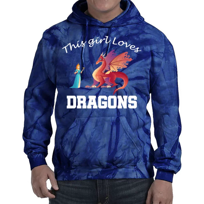 This Girl Loves Dragons Tie Dye Hoodie