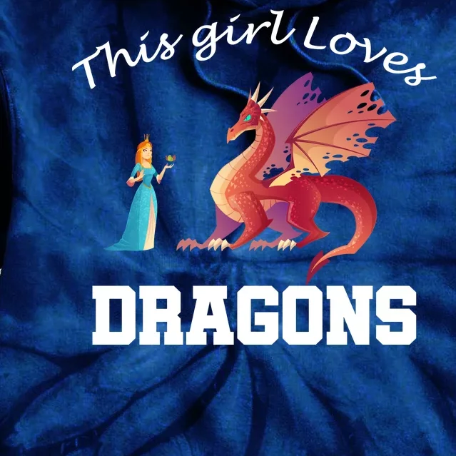 This Girl Loves Dragons Tie Dye Hoodie