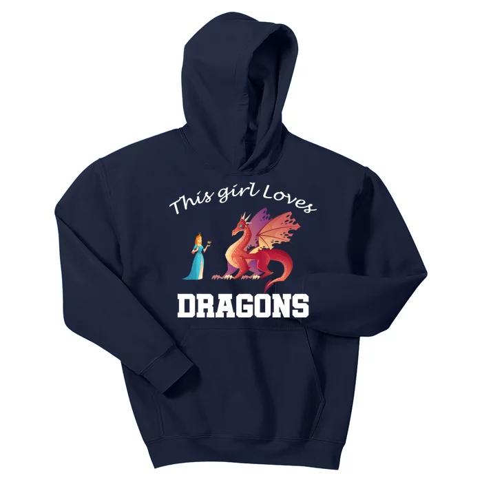 This Girl Loves Dragons Kids Hoodie