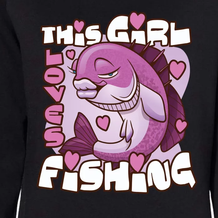 This Girl Loves Fishing Womens California Wash Sweatshirt