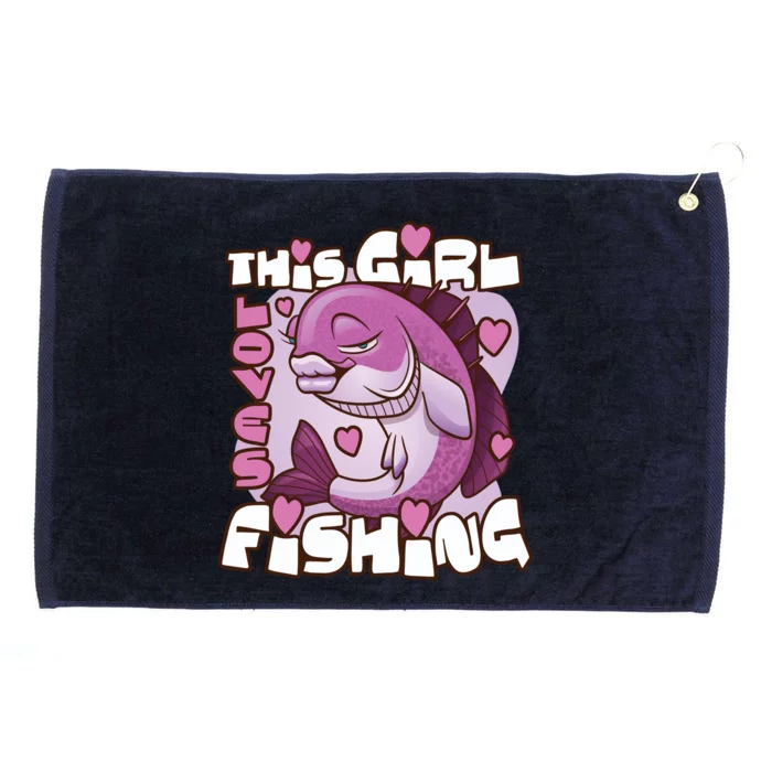 This Girl Loves Fishing Grommeted Golf Towel