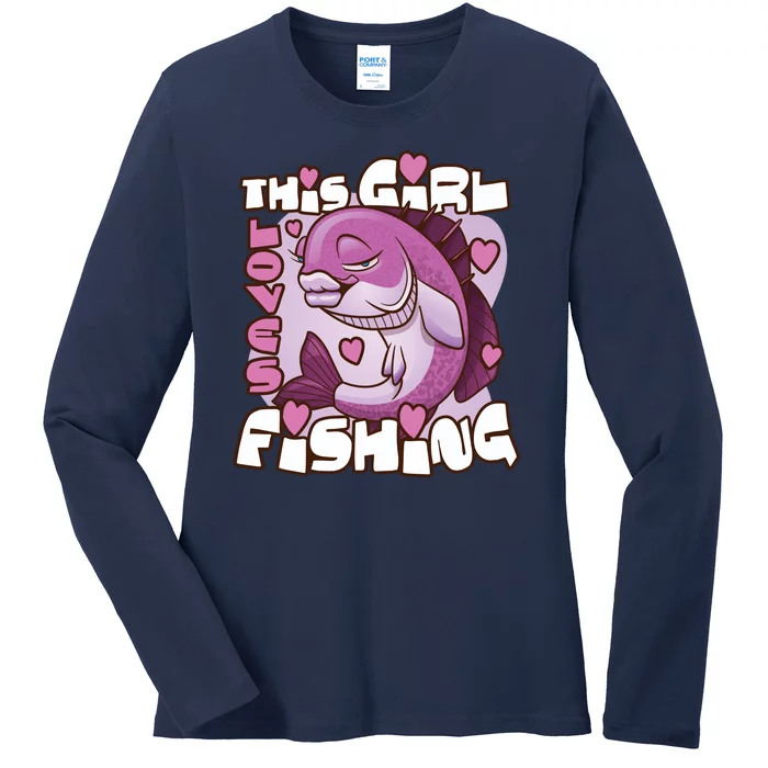 This Girl Loves Fishing Ladies Long Sleeve Shirt