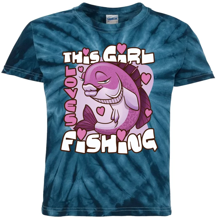 This Girl Loves Fishing Kids Tie-Dye T-Shirt