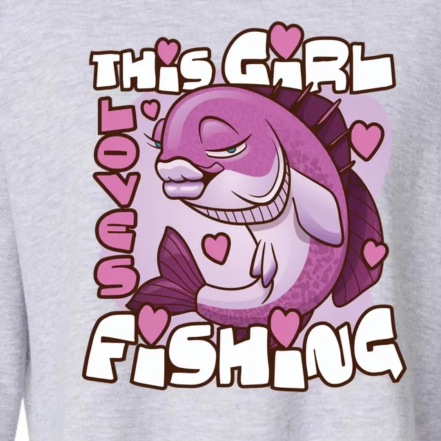 This Girl Loves Fishing Cropped Pullover Crew