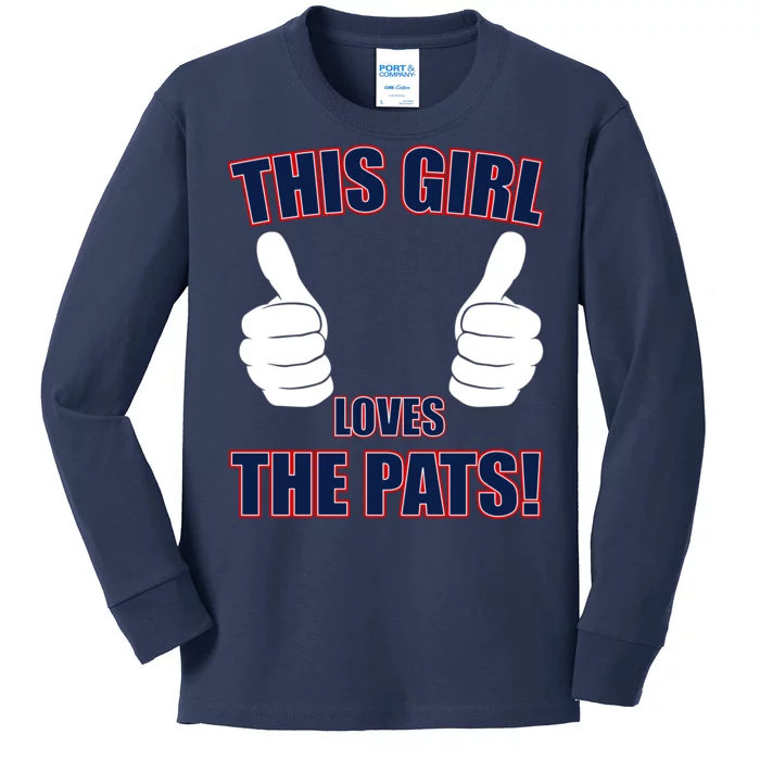 This Girl Loves The Pats Kids Long Sleeve Shirt