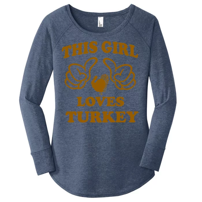 This Girl Loves Turkey Women's Perfect Tri Tunic Long Sleeve Shirt