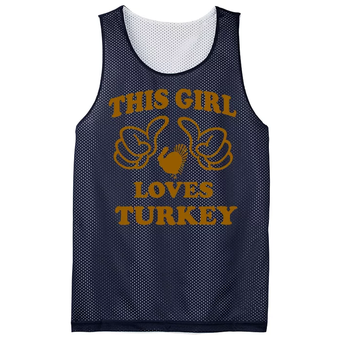 This Girl Loves Turkey Mesh Reversible Basketball Jersey Tank