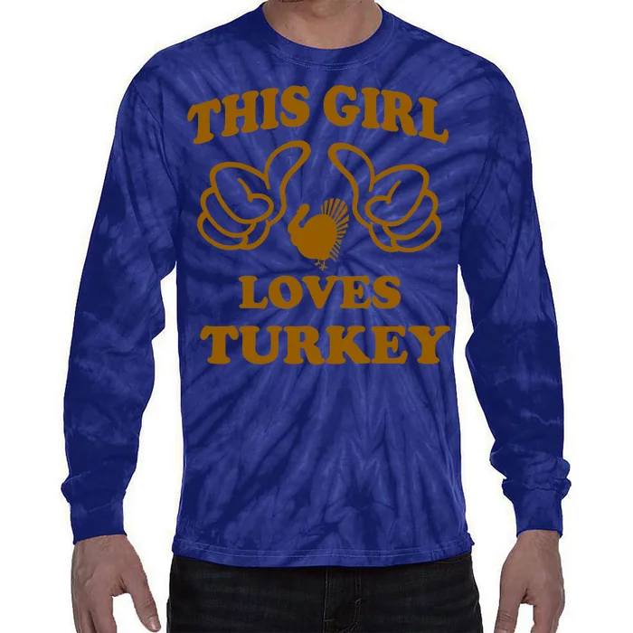 This Girl Loves Turkey Tie-Dye Long Sleeve Shirt