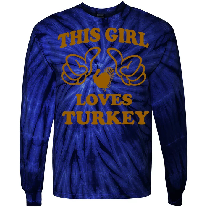 This Girl Loves Turkey Tie-Dye Long Sleeve Shirt