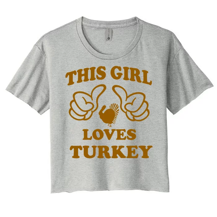 This Girl Loves Turkey Women's Crop Top Tee