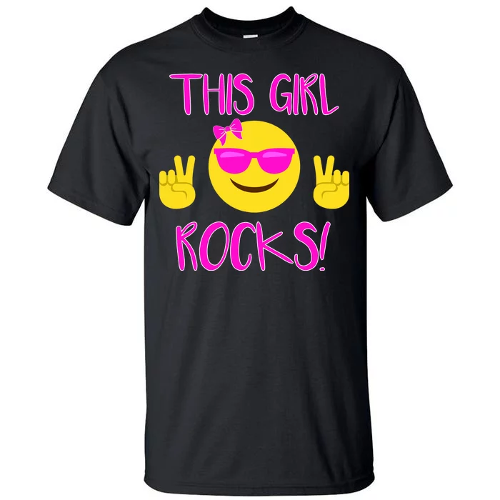 This Girl Rocks Funny Emoji Tall T-Shirt