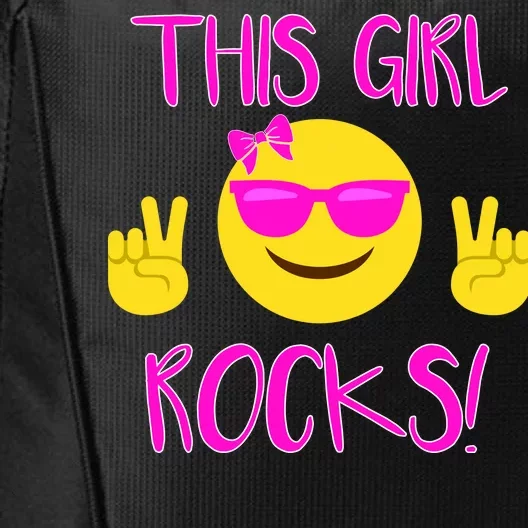 This Girl Rocks Funny Emoji City Backpack