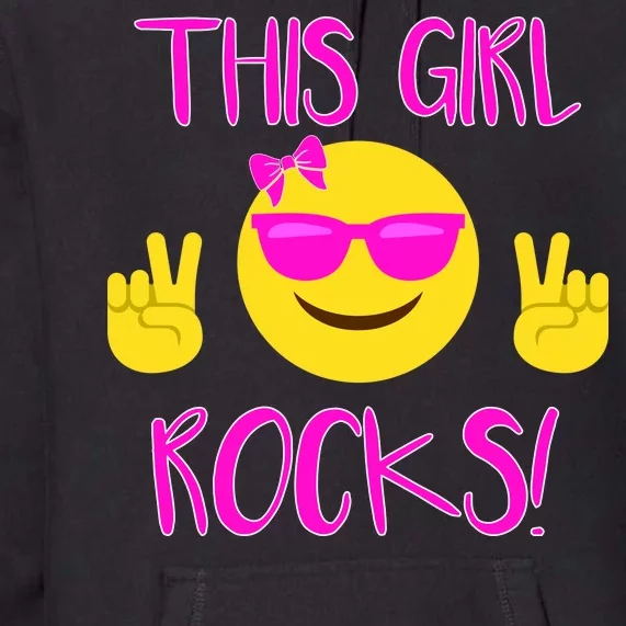 This Girl Rocks Funny Emoji Premium Hoodie