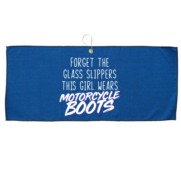 This Girl Wears Motorcycle Boots Large Microfiber Waffle Golf Towel