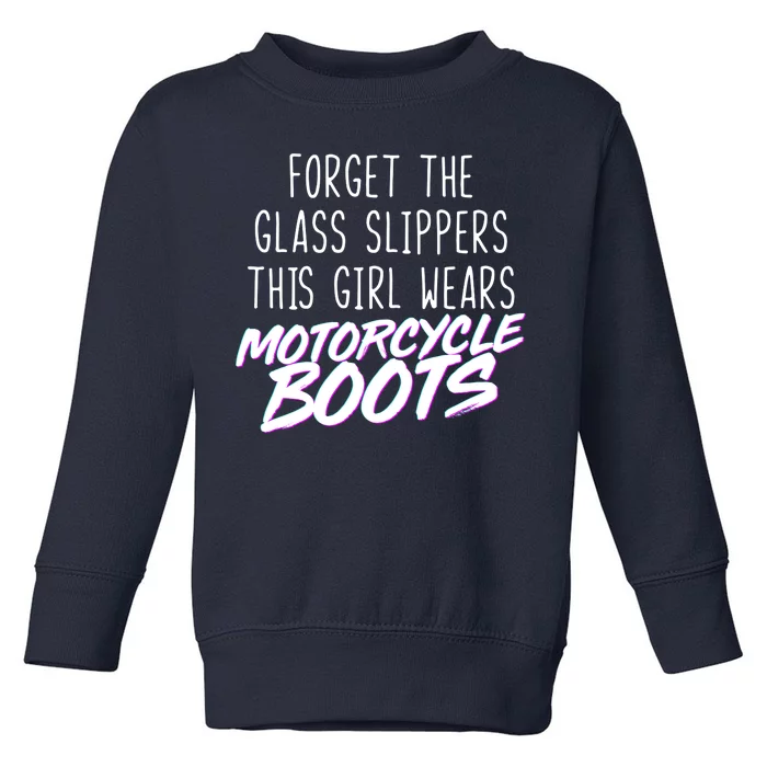 This Girl Wears Motorcycle Boots Toddler Sweatshirt