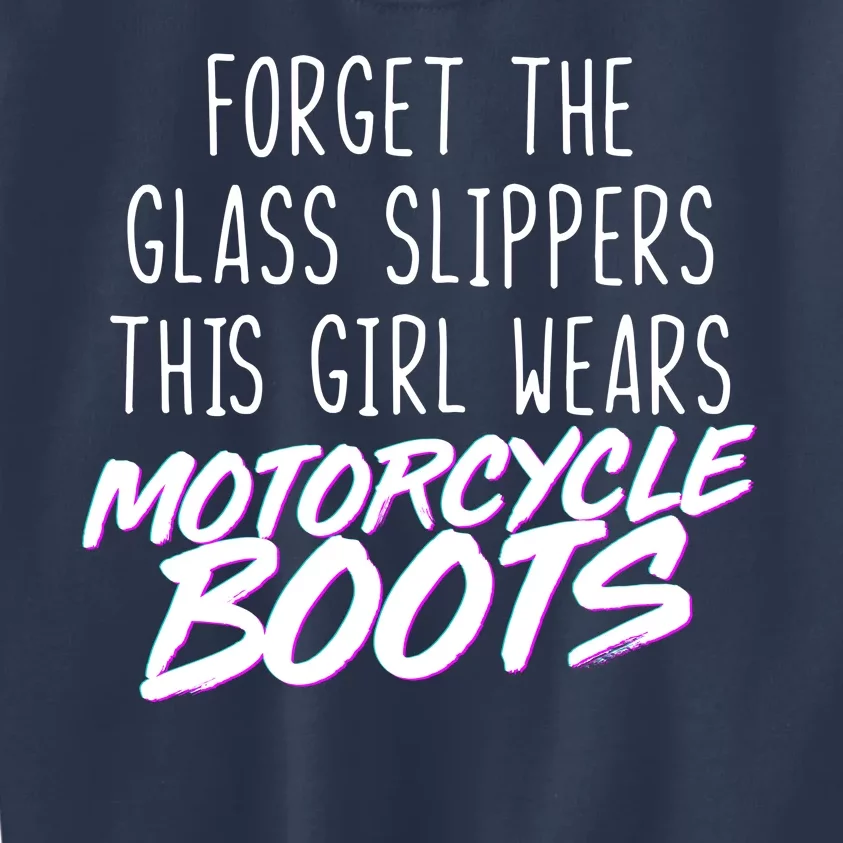 This Girl Wears Motorcycle Boots Kids Sweatshirt