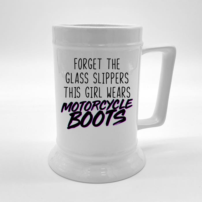 This Girl Wears Motorcycle Boots Front & Back Beer Stein