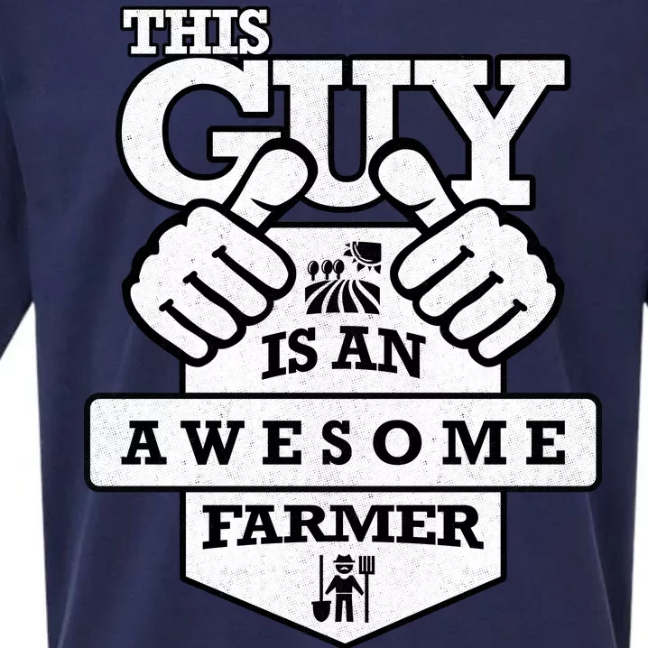 This Guy Is An Awesome Farmer Sueded Cloud Jersey T-Shirt