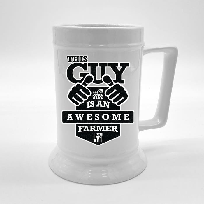 This Guy Is An Awesome Farmer Front & Back Beer Stein