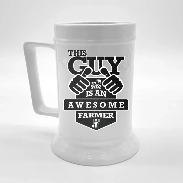 This Guy Is An Awesome Farmer Front & Back Beer Stein