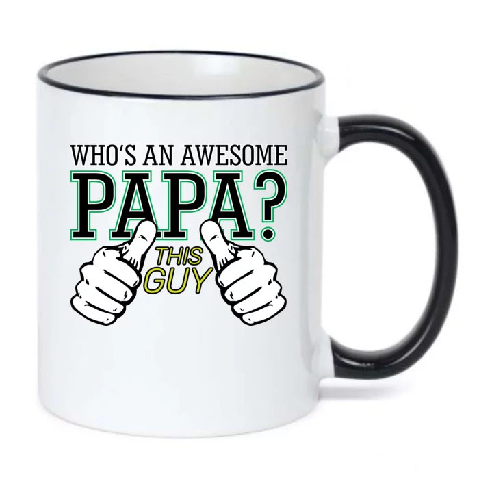 This Guy Is An Awesome Papa Black Color Changing Mug