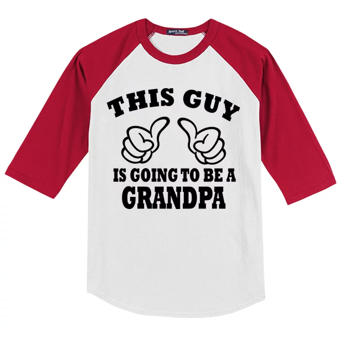 This Guy Is Going To Be A Grandpa Kids Colorblock Raglan Jersey