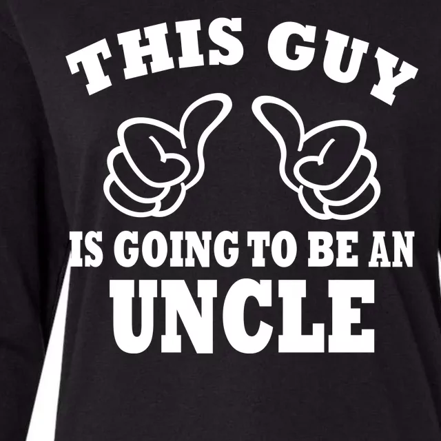 This Guy Is Going To Be An Uncle Womens Cotton Relaxed Long Sleeve T-Shirt