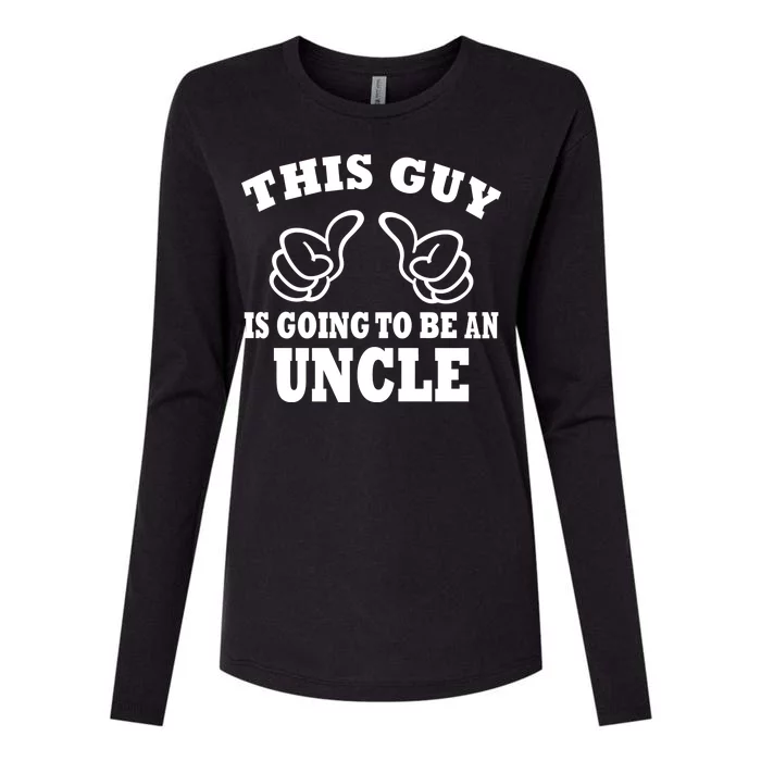 This Guy Is Going To Be An Uncle Womens Cotton Relaxed Long Sleeve T-Shirt