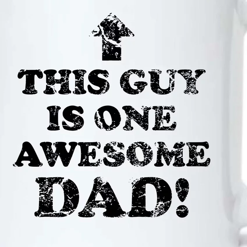 This Guy is One Awesome Dad Distressed Black Color Changing Mug