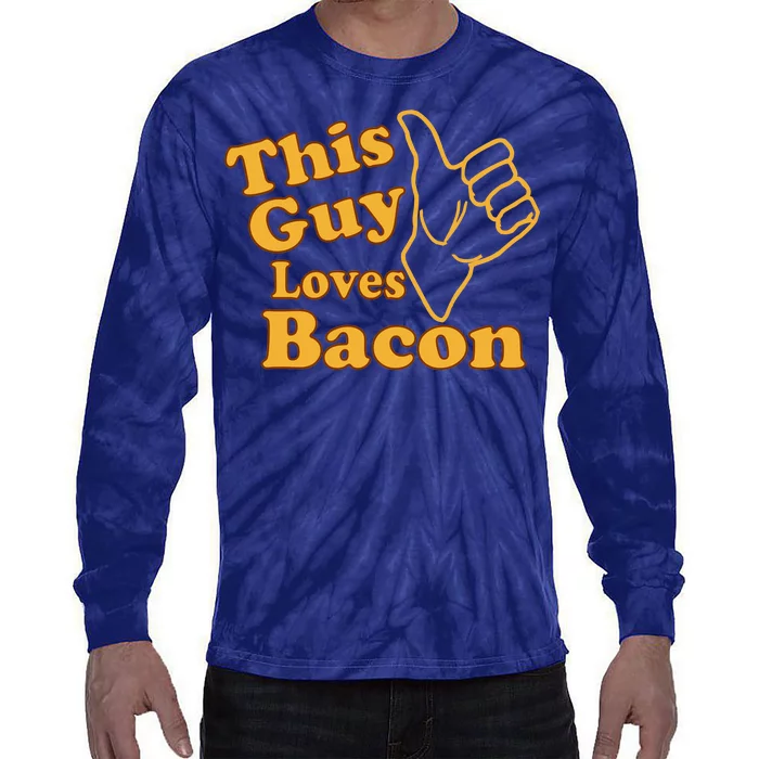 This Guy Loves Bacon Tie-Dye Long Sleeve Shirt