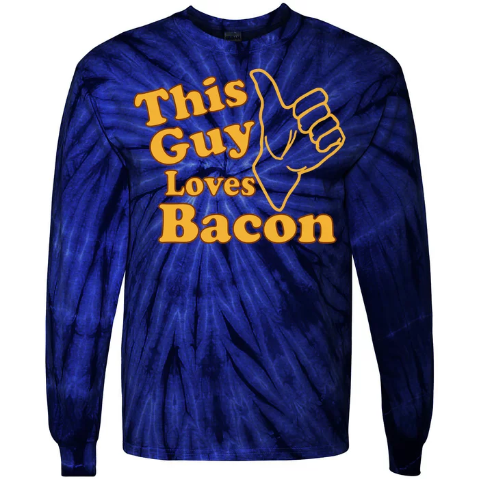 This Guy Loves Bacon Tie-Dye Long Sleeve Shirt